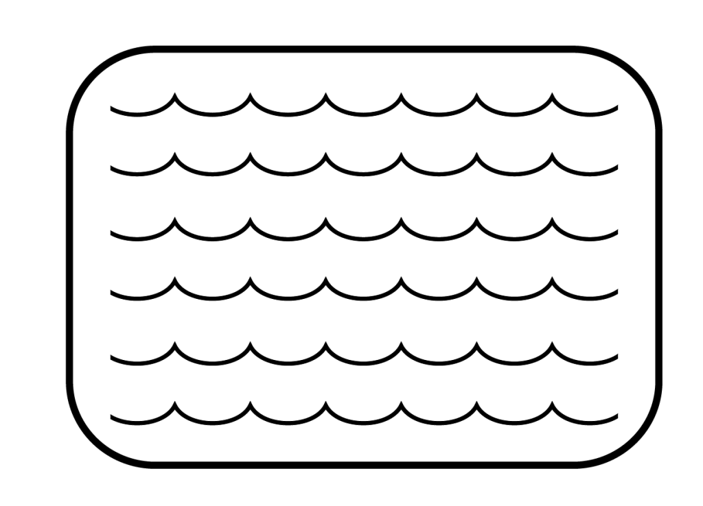 Wavy lines representing water